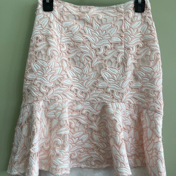 Club Monaco Riggins Lace Overlay Ruffles Skirt - Picture 5 of 9